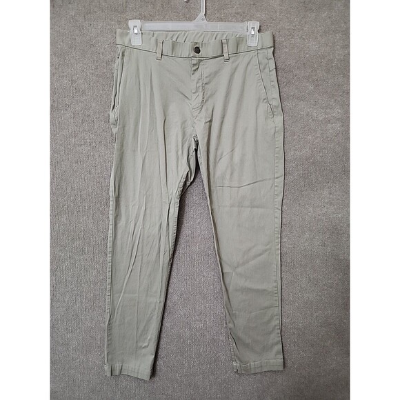 Fabletics Other - Fabletics High Side Chino Pants Mens 34x32(28) Taupe Slim Fit Stretch